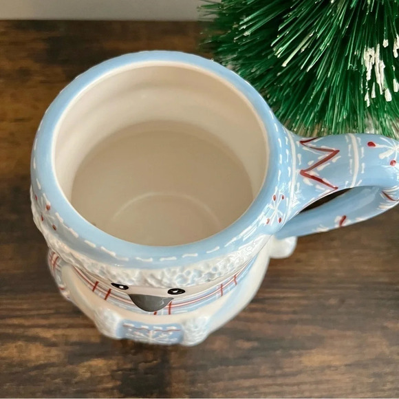 Pier1|Winter Ceramic Hand-Painted Handcrafted Pigeon Themed Mug Coffee Cocoa NEW - Picture 5 of 6